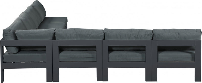[HOT DEAL] Nizuc Fabric / Foam / Aluminum Grey Outdoor Patio Modular Sectional