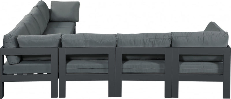 [HOT DEAL] Nizuc Fabric / Foam / Aluminum Grey Outdoor Patio Modular Sectional