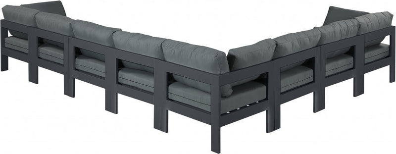 [HOT DEAL] Nizuc Fabric / Foam / Aluminum Grey Outdoor Patio Modular Sectional