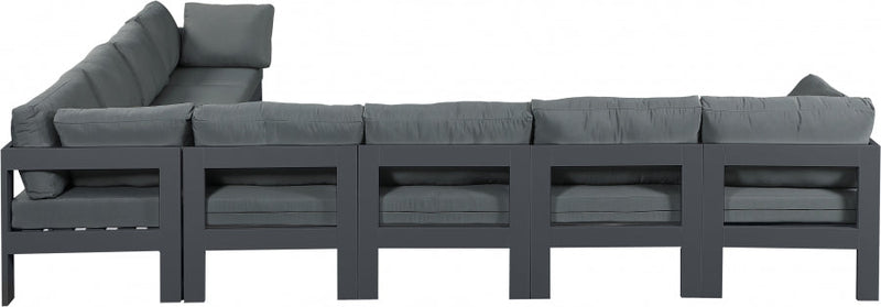 [HOT DEAL] Nizuc Fabric / Foam / Aluminum Grey Outdoor Patio Modular Sectional
