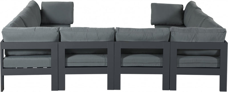 [HOT DEAL] Nizuc Fabric / Foam / Aluminum Grey Outdoor Patio Modular Sectional