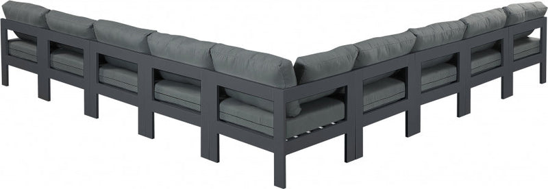 [HOT DEAL] Nizuc Fabric / Foam / Aluminum Grey Outdoor Patio Modular Sectional