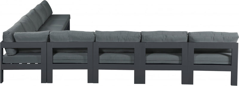 [HOT DEAL] Nizuc Fabric / Foam / Aluminum Grey Outdoor Patio Modular Sectional