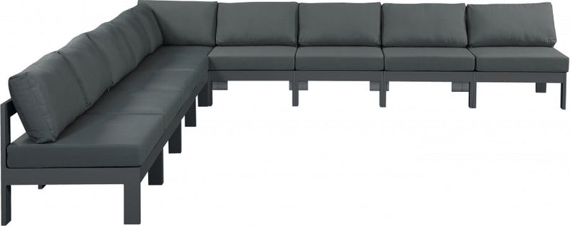 [HOT DEAL] Nizuc Fabric / Foam / Aluminum Grey Outdoor Patio Modular Sectional