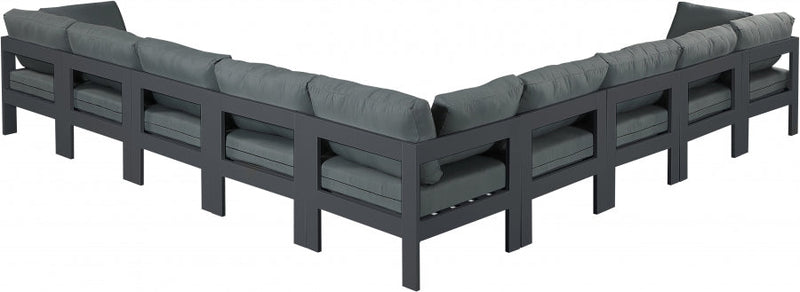 [HOT DEAL] Nizuc Fabric / Foam / Aluminum Grey Outdoor Patio Modular Sectional