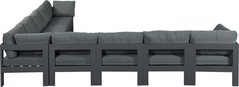 [HOT DEAL] Nizuc Fabric / Foam / Aluminum Grey Outdoor Patio Modular Sectional