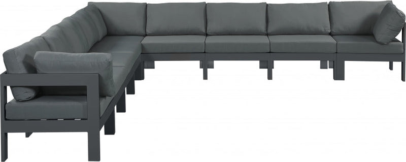 [HOT DEAL] Nizuc Fabric / Foam / Aluminum Grey Outdoor Patio Modular Sectional
