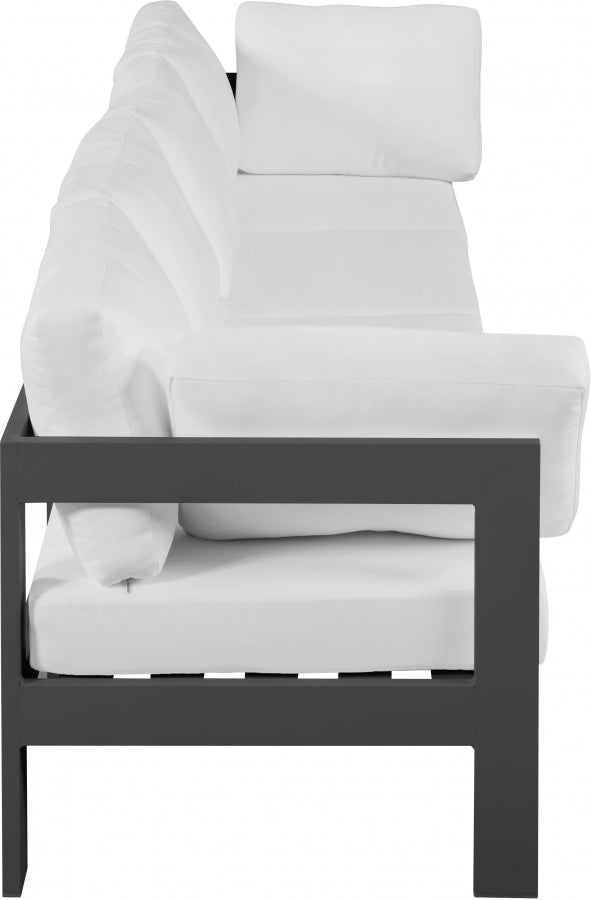 [HOT DEAL] Nizuc Fabric / Foam / Aluminum White Outdoor Patio Modular Sofa
