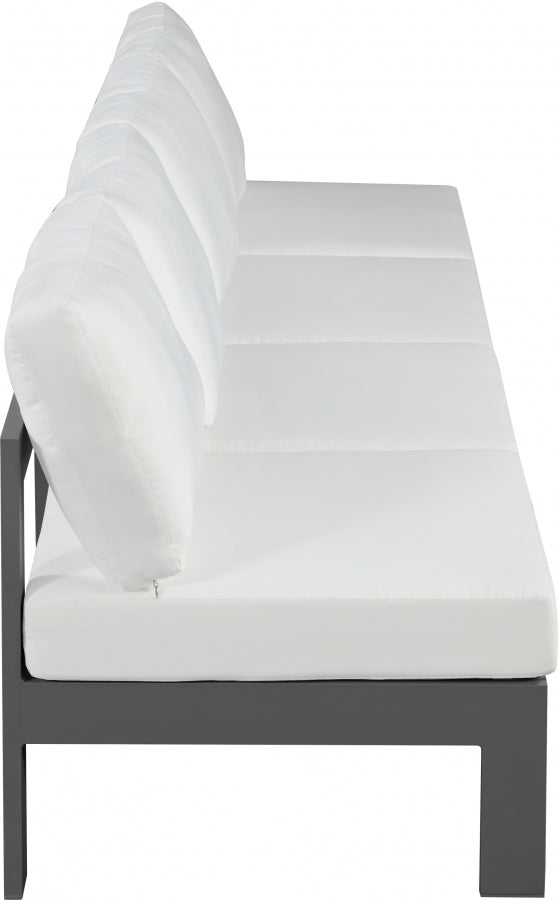 [HOT DEAL] Nizuc Fabric / Foam / Aluminum White Outdoor Patio Modular Sofa