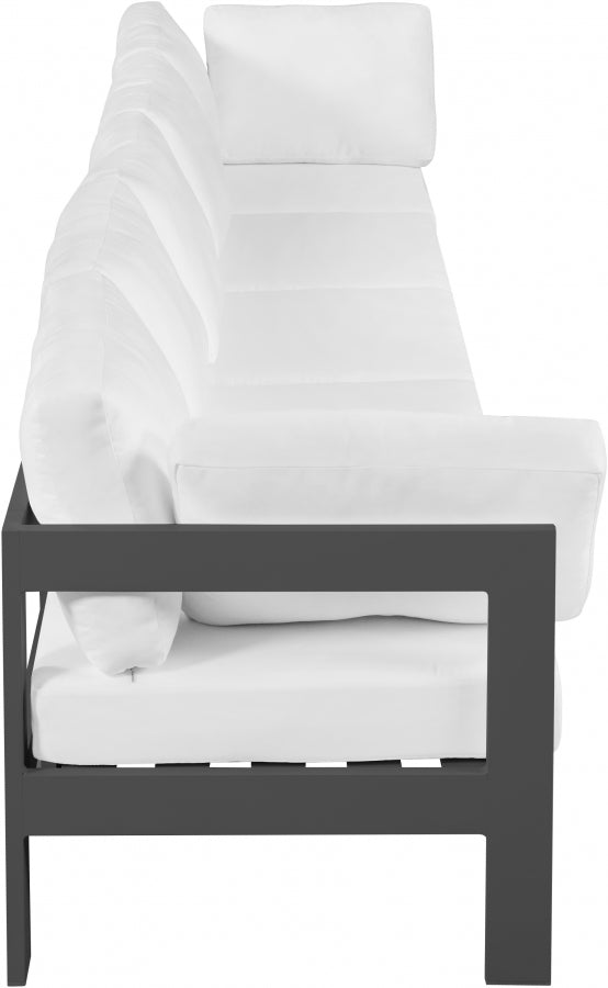 [HOT DEAL] Nizuc Fabric / Foam / Aluminum White Outdoor Patio Modular Sofa
