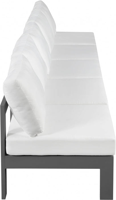 [HOT DEAL] Nizuc Fabric / Foam / Aluminum White Outdoor Patio Modular Sofa