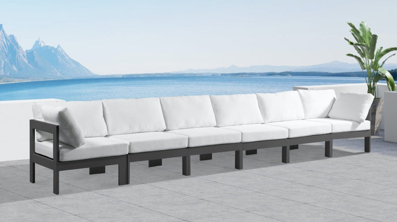 [HOT DEAL] Nizuc Fabric / Foam / Aluminum White Outdoor Patio Modular Sofa