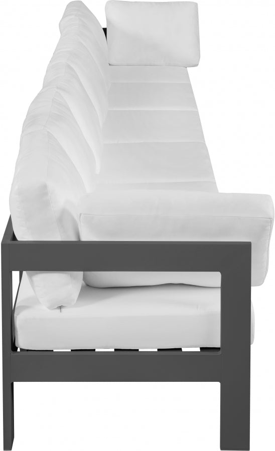 [HOT DEAL] Nizuc Fabric / Foam / Aluminum White Outdoor Patio Modular Sofa