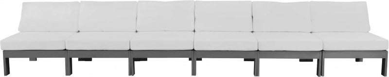 [HOT DEAL] Nizuc Fabric / Foam / Aluminum White Outdoor Patio Modular Sofa