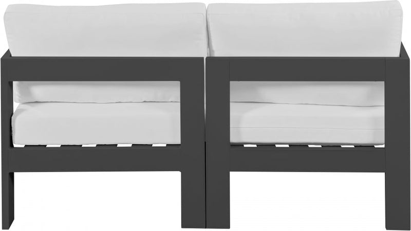 [HOT DEAL] Nizuc Fabric / Foam / Aluminum White Outdoor Patio Modular Sofa
