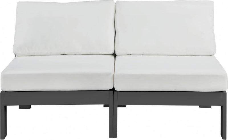 [HOT DEAL] Nizuc Fabric / Foam / Aluminum White Outdoor Patio Modular Sofa
