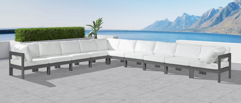[HOT DEAL] Nizuc Fabric / Foam / Aluminum White Outdoor Patio Modular Sectional