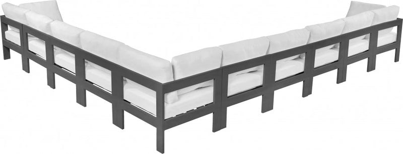 [HOT DEAL] Nizuc Fabric / Foam / Aluminum White Outdoor Patio Modular Sectional