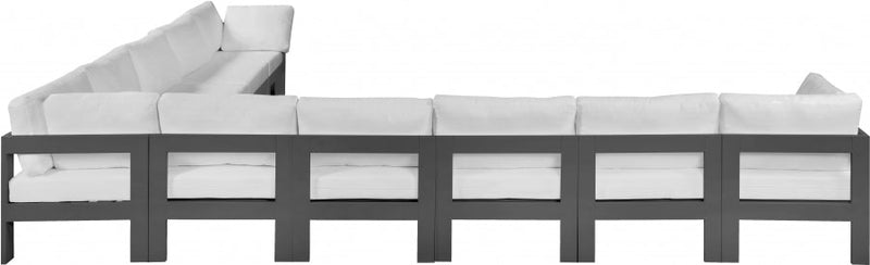 [HOT DEAL] Nizuc Fabric / Foam / Aluminum White Outdoor Patio Modular Sectional