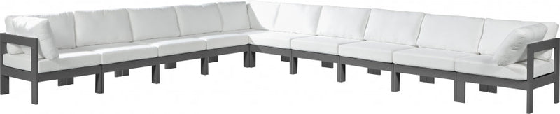 [HOT DEAL] Nizuc Fabric / Foam / Aluminum White Outdoor Patio Modular Sectional