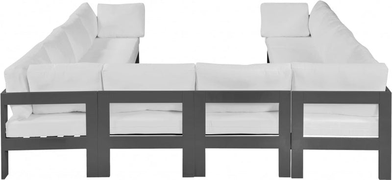 [HOT DEAL] Nizuc Fabric / Foam / Aluminum White Outdoor Patio Modular Sectional