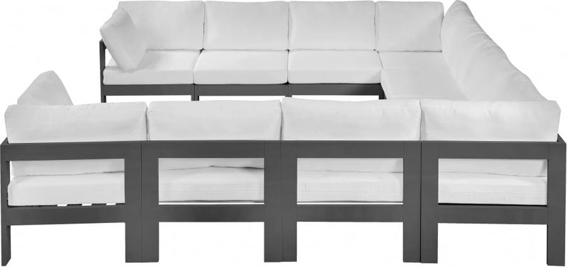 [HOT DEAL] Nizuc Fabric / Foam / Aluminum White Outdoor Patio Modular Sectional