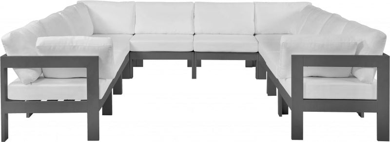 [HOT DEAL] Nizuc Fabric / Foam / Aluminum White Outdoor Patio Modular Sectional