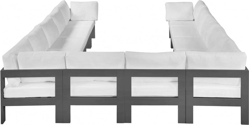 [HOT DEAL] Nizuc Fabric / Foam / Aluminum White Outdoor Patio Modular Sectional