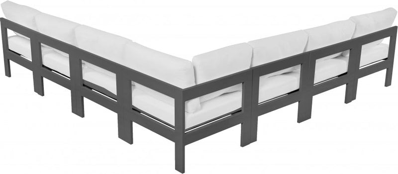 [HOT DEAL] Nizuc Fabric / Foam / Aluminum White Outdoor Patio Modular Sectional