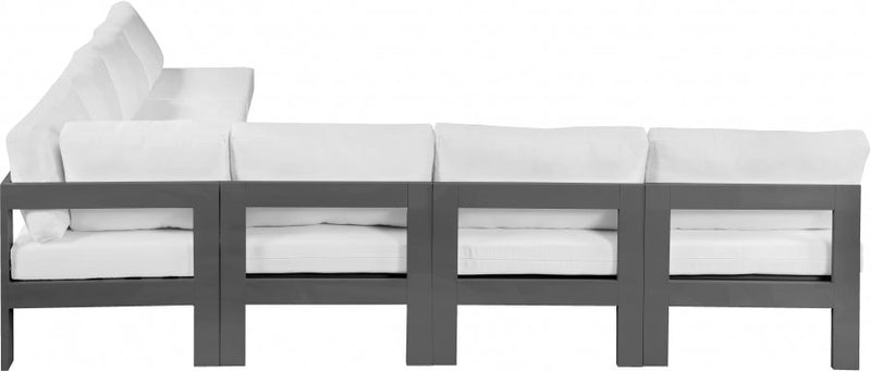 [HOT DEAL] Nizuc Fabric / Foam / Aluminum White Outdoor Patio Modular Sectional