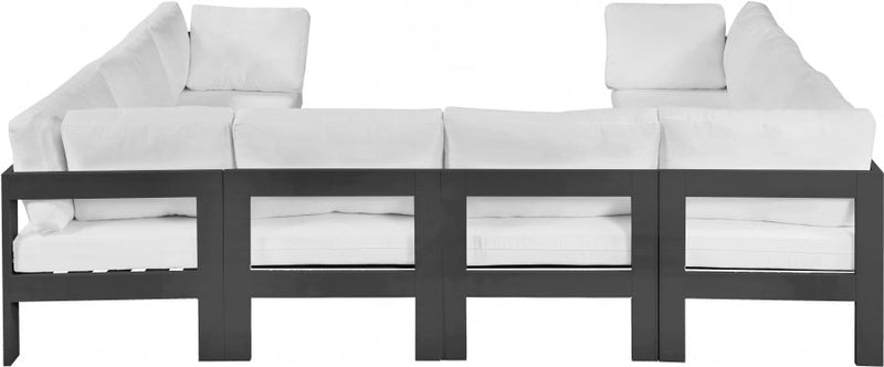 [HOT DEAL] Nizuc Fabric / Foam / Aluminum White Outdoor Patio Modular Sectional