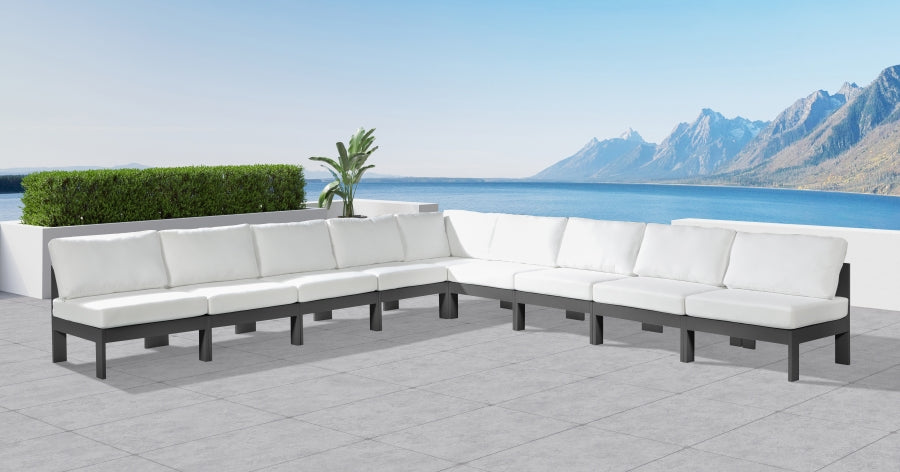 [HOT DEAL] Nizuc Fabric / Foam / Aluminum White Outdoor Patio Modular Sectional