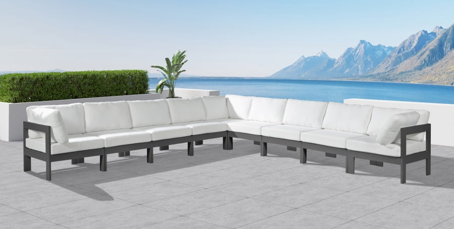 [HOT DEAL] Nizuc Fabric / Foam / Aluminum White Outdoor Patio Modular Sectional