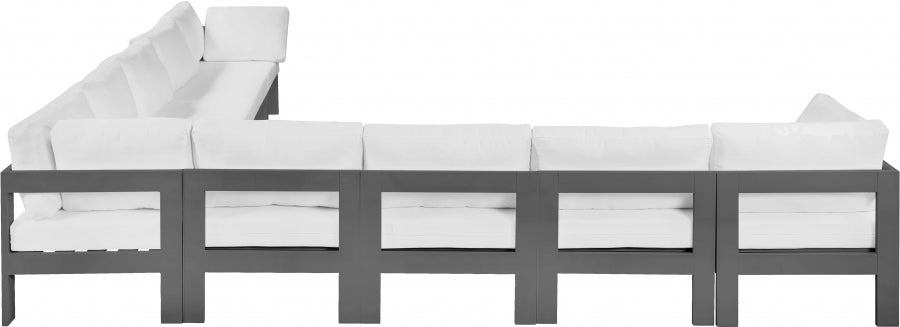 [HOT DEAL] Nizuc Fabric / Foam / Aluminum White Outdoor Patio Modular Sectional