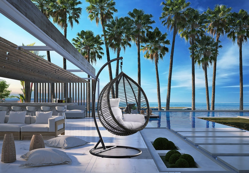 [HOT DEAL] Tarzan Steel Dark Outdoor Patio Swing Chair