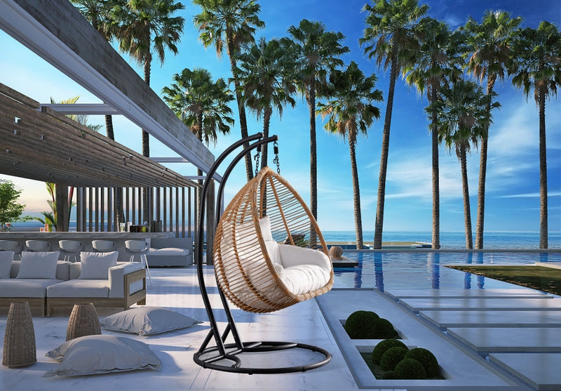 [HOT DEAL] Tarzan Steel Natural Outdoor Patio Double Swing Chair