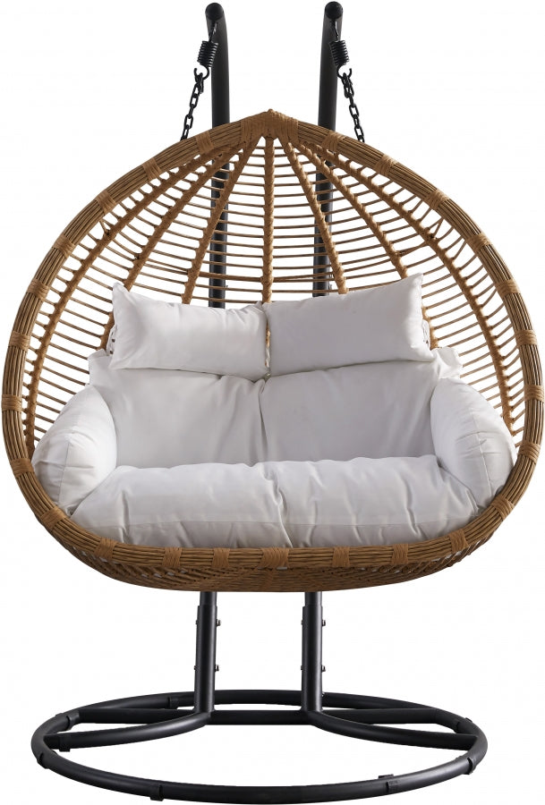 [HOT DEAL] Tarzan Steel Natural Outdoor Patio Double Swing Chair