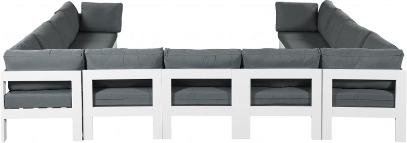 [HOT DEAL] Nizuc Fabric / Foam / Aluminum Grey Outdoor Patio Modular Sectional