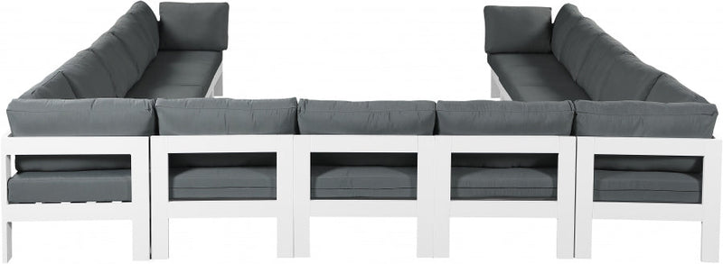 [HOT DEAL] Nizuc Fabric / Foam / Aluminum Grey Outdoor Patio Modular Sectional