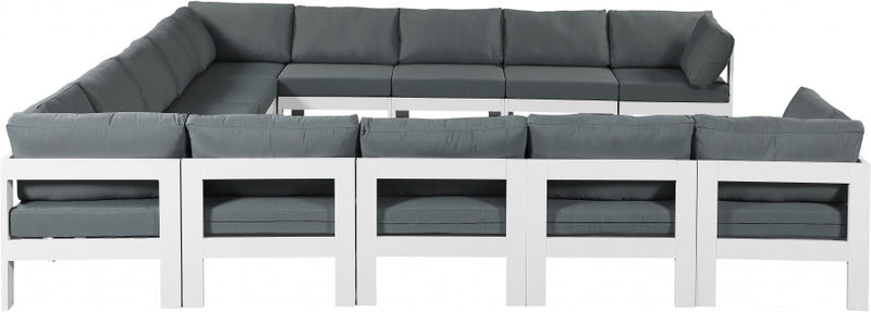 [HOT DEAL] Nizuc Fabric / Foam / Aluminum Grey Outdoor Patio Modular Sectional