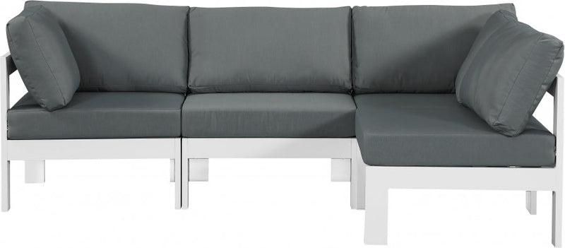 [HOT DEAL] Nizuc Fabric / Foam / Aluminum Grey Outdoor Patio Modular Sectional