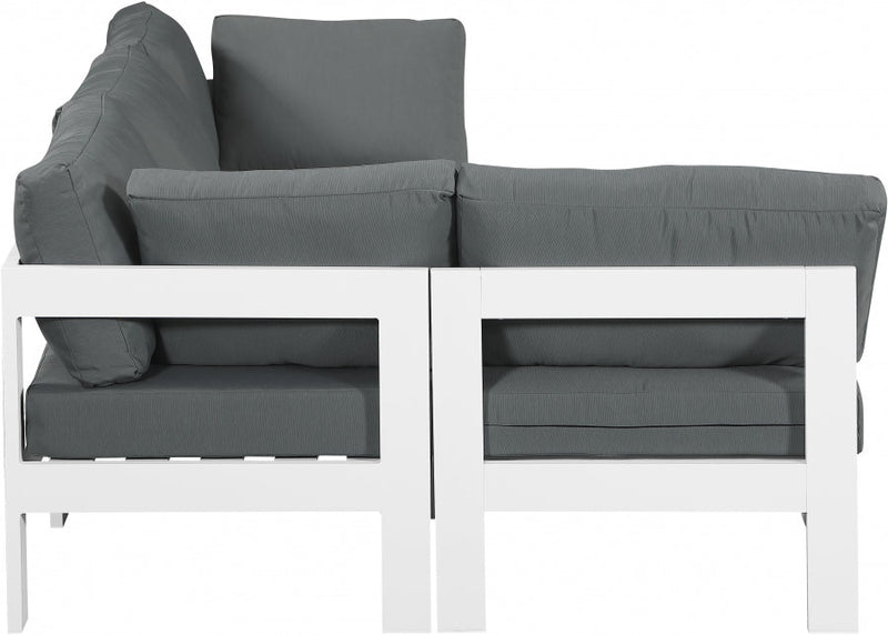 [HOT DEAL] Nizuc Fabric / Foam / Aluminum Grey Outdoor Patio Modular Sectional