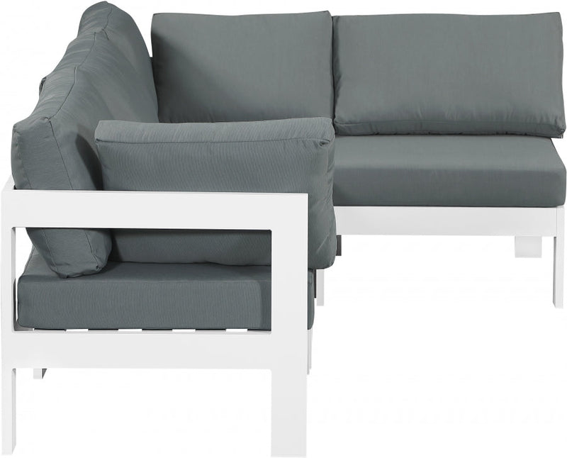[HOT DEAL] Nizuc Fabric / Foam / Aluminum Grey Outdoor Patio Modular Sectional