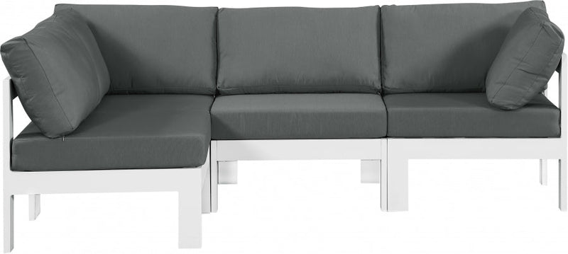[HOT DEAL] Nizuc Fabric / Foam / Aluminum Grey Outdoor Patio Modular Sectional