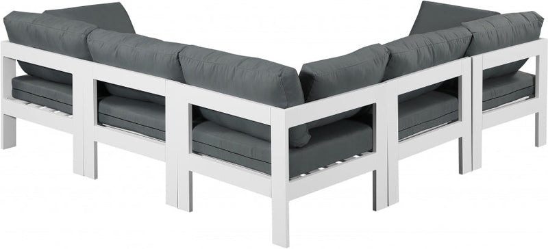 [HOT DEAL] Nizuc Fabric / Foam / Aluminum Grey Outdoor Patio Modular Sectional