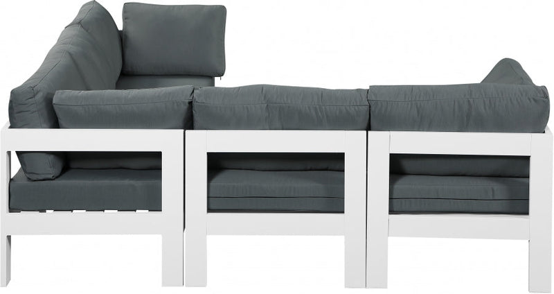 [HOT DEAL] Nizuc Fabric / Foam / Aluminum Grey Outdoor Patio Modular Sectional