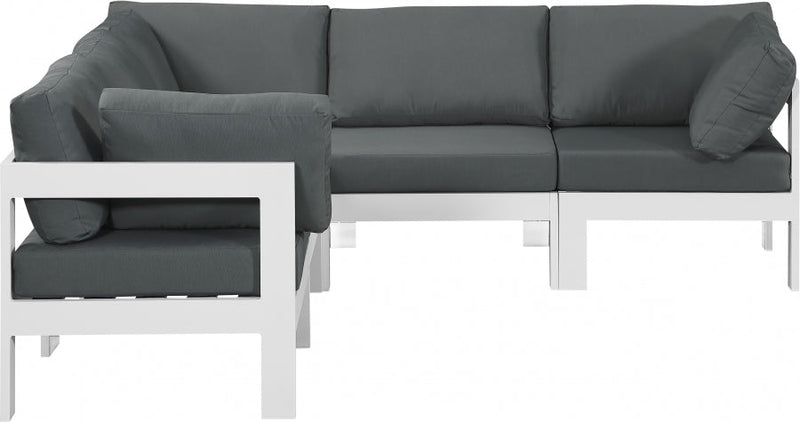 [HOT DEAL] Nizuc Fabric / Foam / Aluminum Grey Outdoor Patio Modular Sectional
