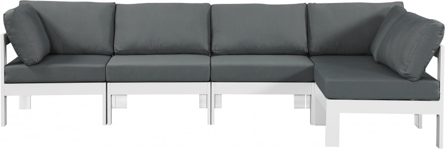 [HOT DEAL] Nizuc Fabric / Foam / Aluminum Grey Outdoor Patio Modular Sectional