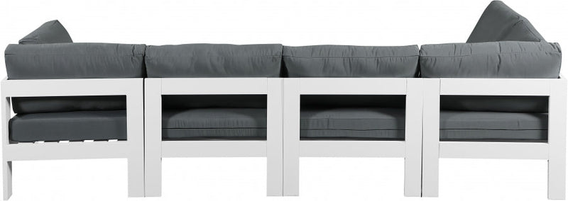 [HOT DEAL] Nizuc Fabric / Foam / Aluminum Grey Outdoor Patio Modular Sectional