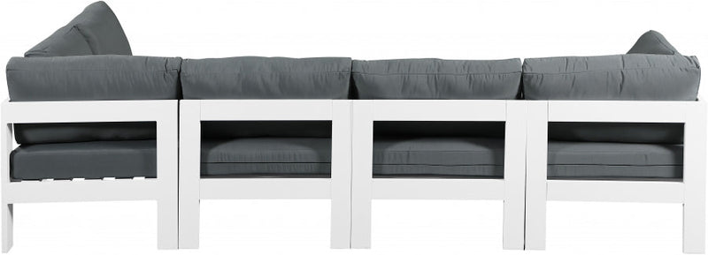 [HOT DEAL] Nizuc Fabric / Foam / Aluminum Grey Outdoor Patio Modular Sectional